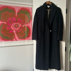 Topshop pinstripe wool coat